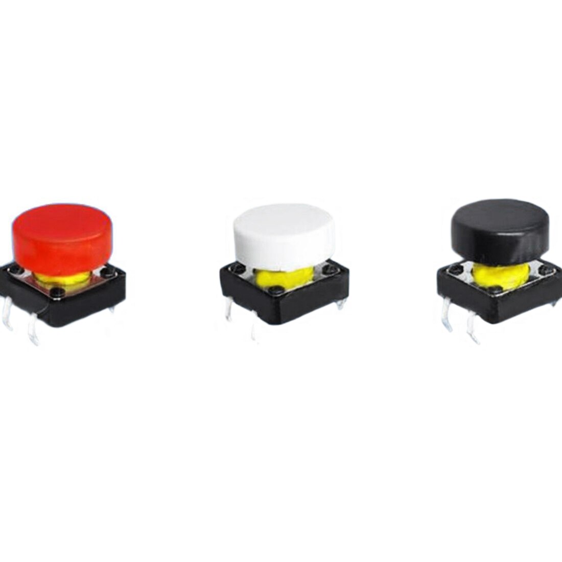 100Pcs 12*4Mm Tactile Switch Knop Cap Drukknop Caps Ronde Cover Voor 12*12*7.3Mm Vierkante Tactile Switches Prijs