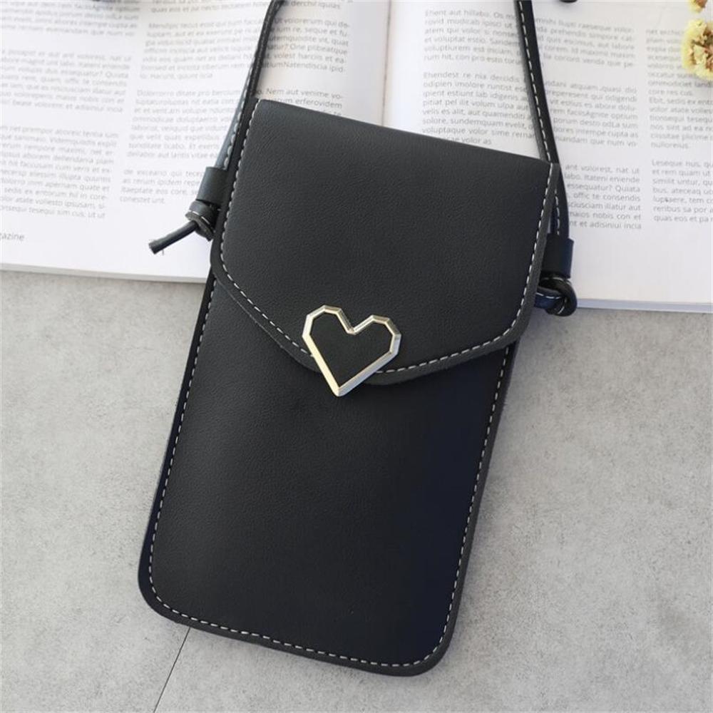 Touch Screen Mobile Phone Bag Womens Phone Bag Touchable Leather Change Bag Crossbody Mini Shoulder Bag Wallet