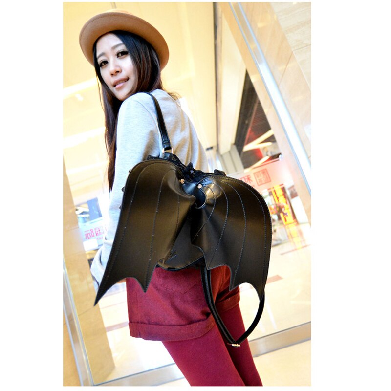 Bat Wing Backpack For Women Girl Punk Style School Bag Angel Wings Backpack 2022 Bags