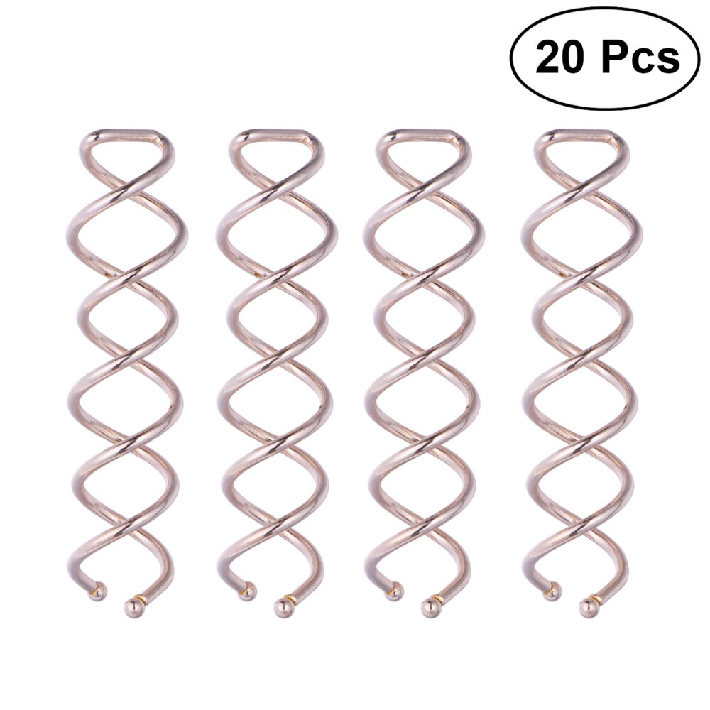 20Pcs Spiraal Bobby Haarspelden Twist Schroef Haar Clip Mini Spin Clip Voor Diy Haar Stijl (Zwart): Rose Gold