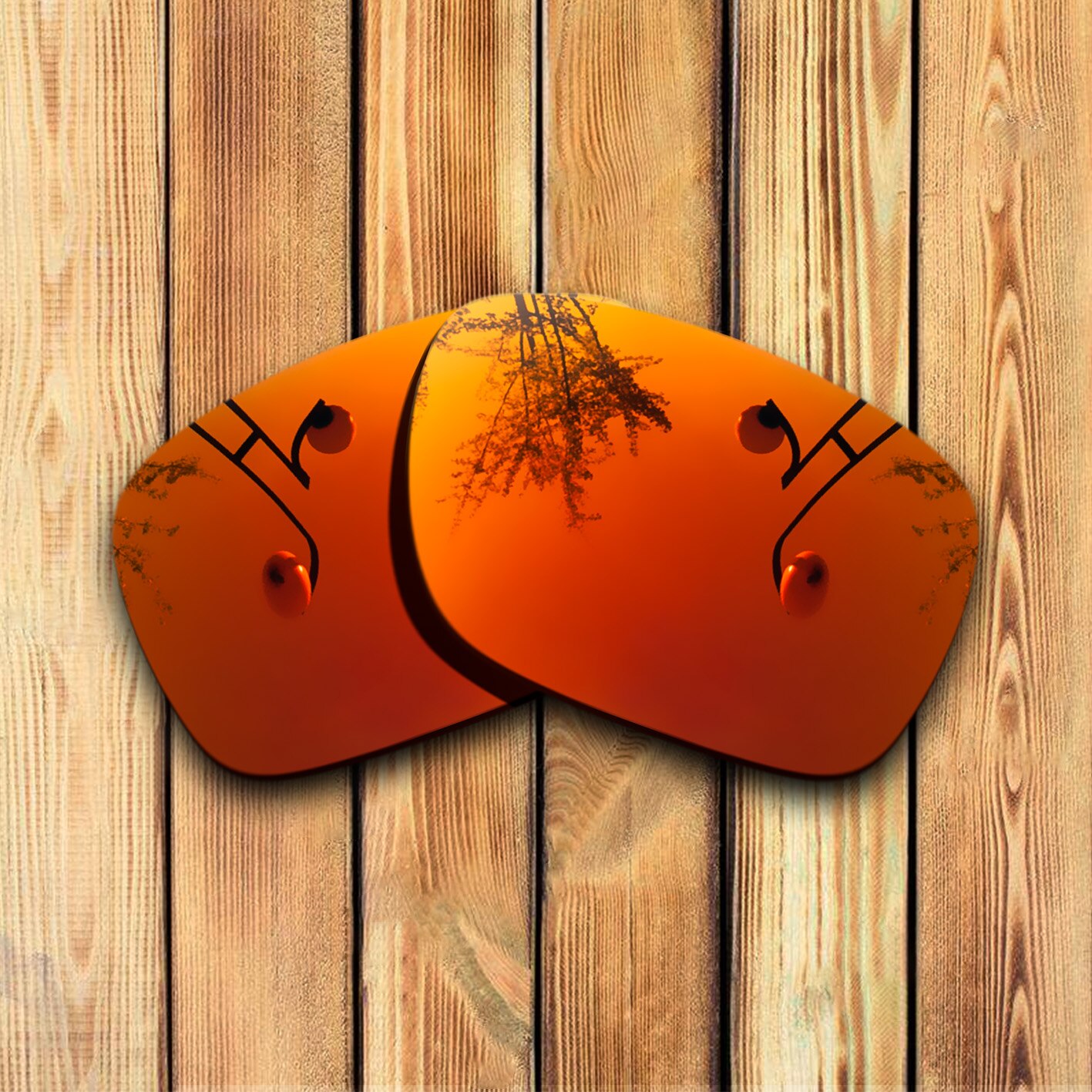 Lentes de repuesto polarizadas de corte preciso 100% para gafas de sol arnet Witch Doctor, recubrimiento con espejo rojo, opciones de Color: Red Mirrored