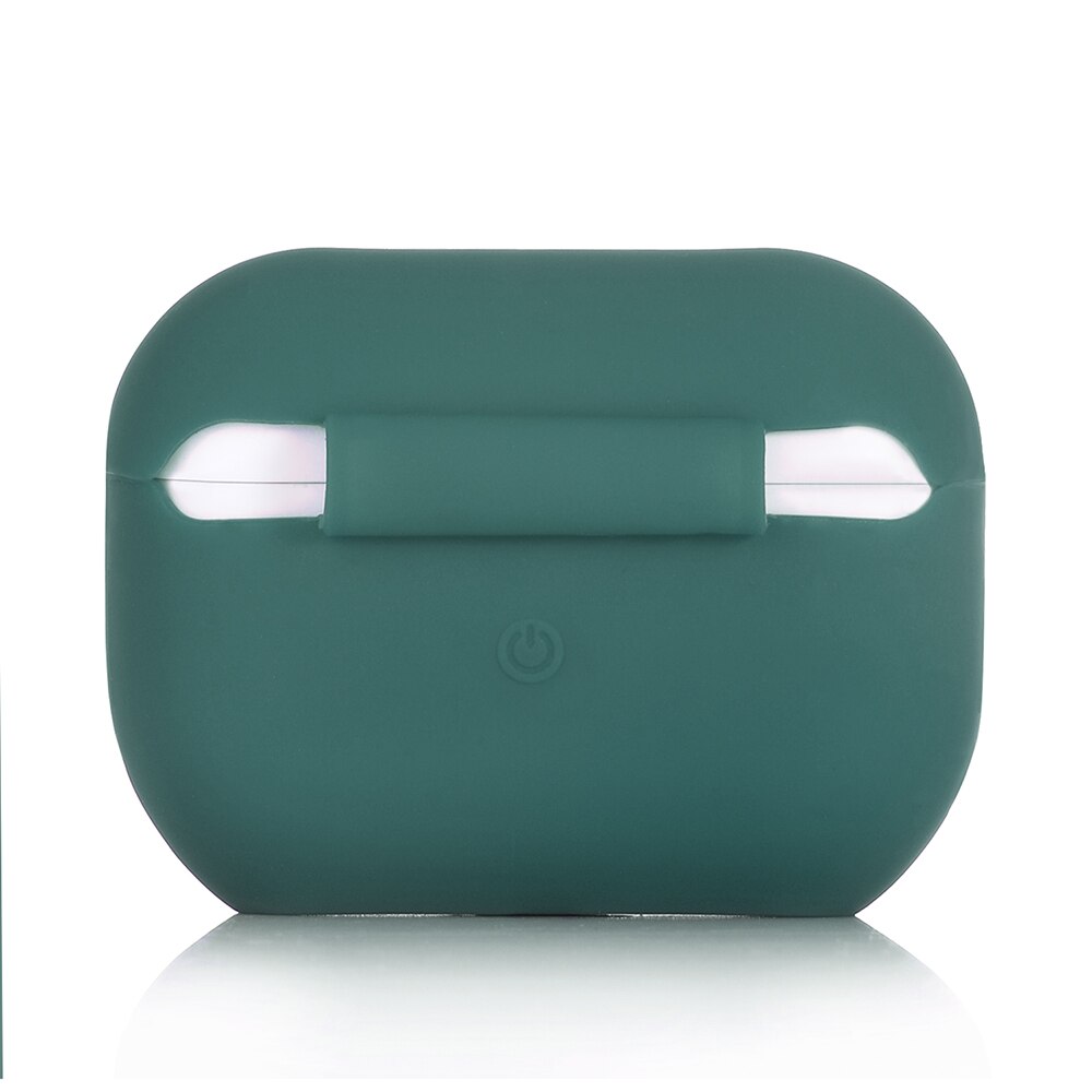 Futerał silikonowy do etui Airpods Pro do Airpods bezprzewodowe słuchawki na Bluetooth obudowa z ładowarką do AirPods pro 3: Dark Green