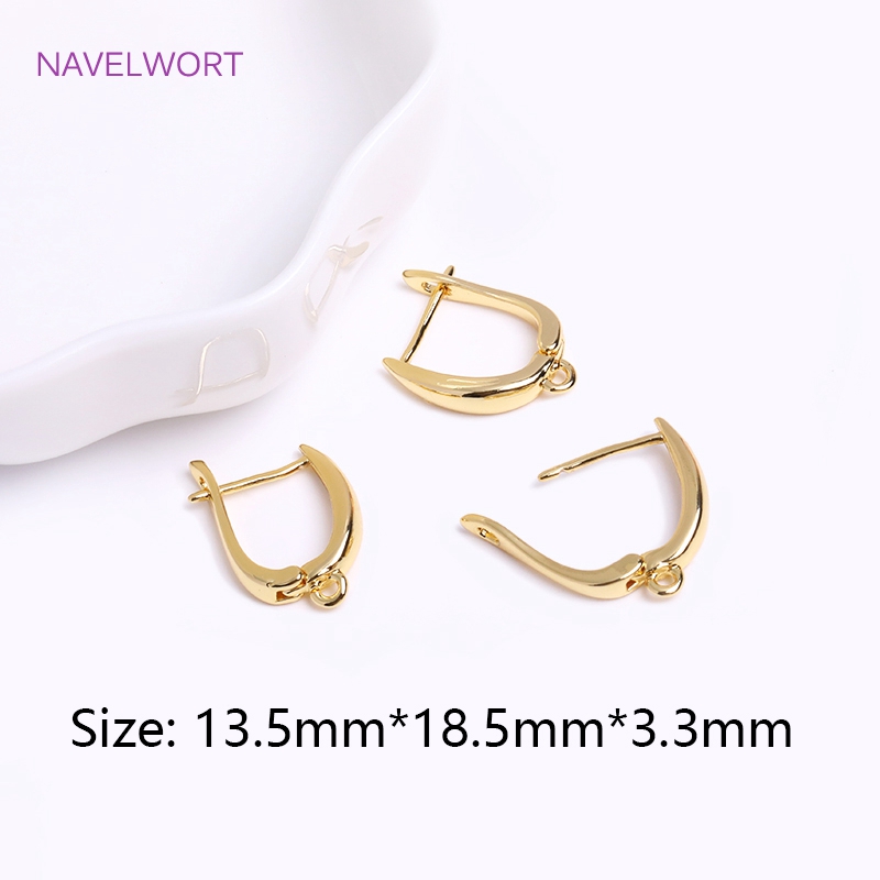 Trend ige 18 Karat vergoldete Ohrring verschlüsse Gold Ohrringe Ohr drähte Durcheinander Ohrring Haken Ergebnisse DIY Schmuck Zubehör: S / Weiß