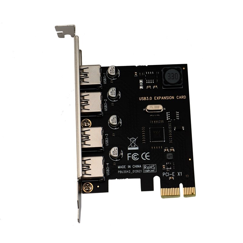 PCI-E To USB3.0 Expansion Card Four-Port High-Speed Desktop USB3.0 Expansion Card 4-Port Rear VIA