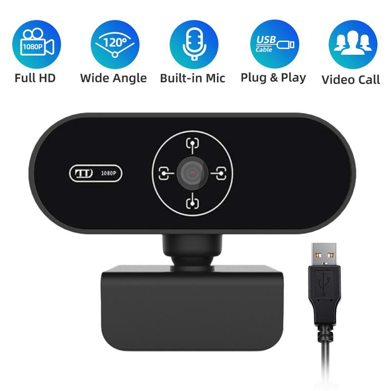 HD Webcam 1080P Auto/Manual Focus Web Camera With Microphone Live Video Conference Work USB Cam For PC Laptop Computer
