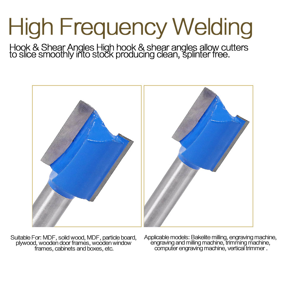 8mm Shank Straight/Dado Router Bit Set Diameter Woodworking Tools CNC Milling Cutter Endmill for Wood