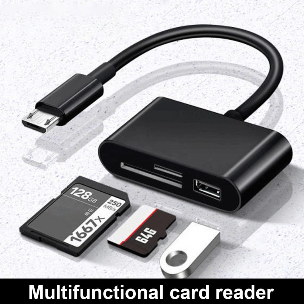 SD Card Reader USB C Card Reader 3 In 1 USB 2.0 TF Mirco SD Smart Memory Card Reader Type C OTG Flash Drive Cardreader Adapter