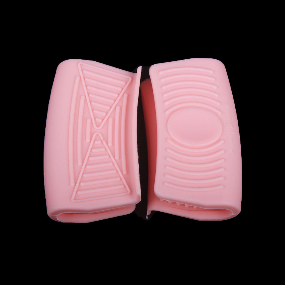 Silicone world Grip Silicone Pot Holder Sleeve Insulation Non Slip Pot Glove Anti-Scalding Pan Handle Cover Grip Kitchen Tools: Light Pink