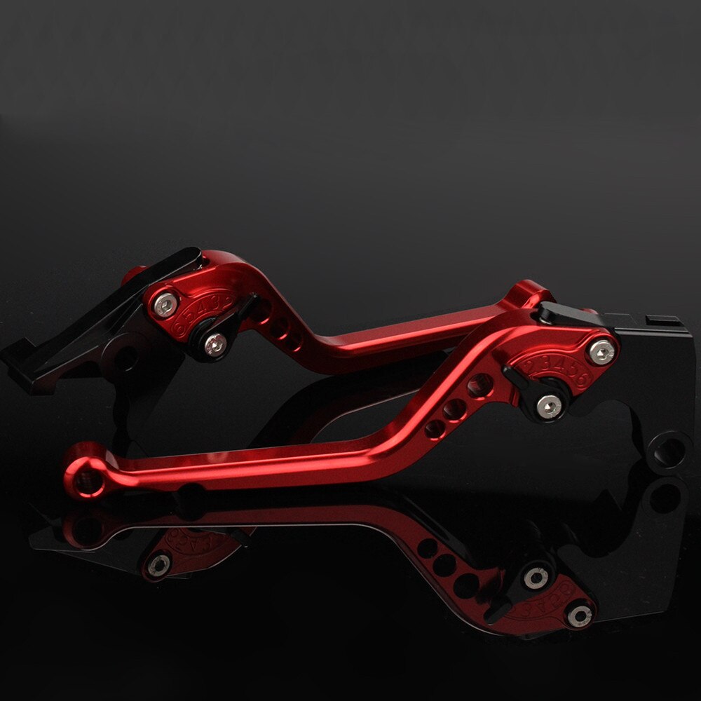 Motorcykel justerbar bremsekoblingshåndtag til yamaha yfz 450 yfz 450 2007 3d rhombus aluminium bremsekoblingshåndtag håndtag: 177mm røde