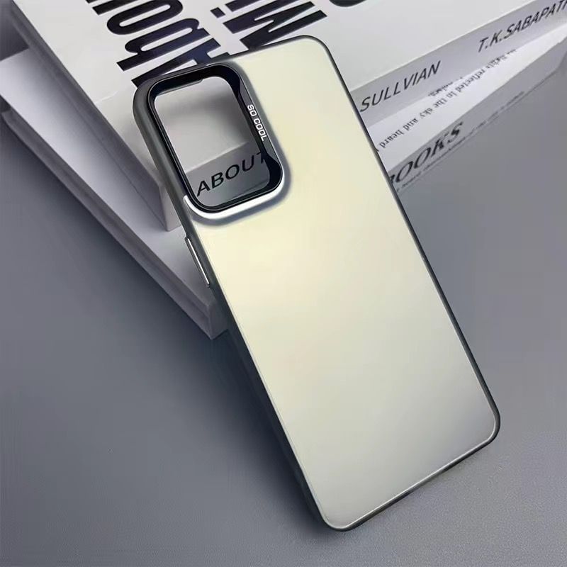 Para OPPO Reno 6 5G funda Oppo Reno 7 4G Reno 8 4G Reno8 5G funda de teléfono a prueba de golpes protección contraportada antihuellas IMD: aluminio / Verde fluorescente