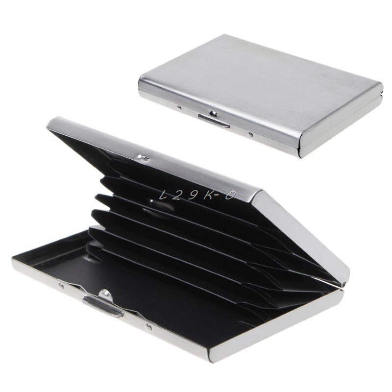 Stainless Steel Keeper Business Name Credit ID Card Pocket Case Holder Office Slim Credit Card Protector Wallet