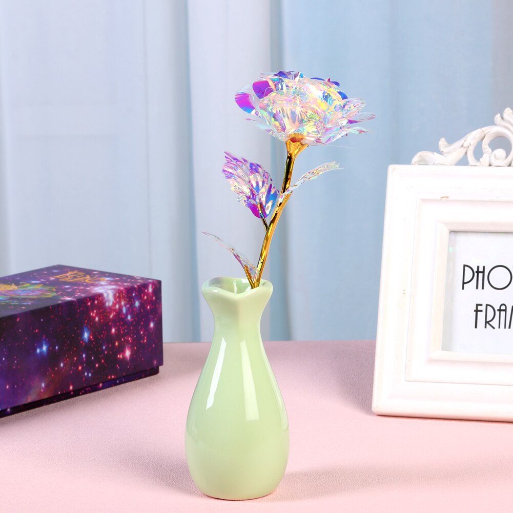 Eternal 24K Gold Foil Flower Fairy String Lights In Dome Nude Flower Lasting Love Wedding Valentine's Day Lighting Rose