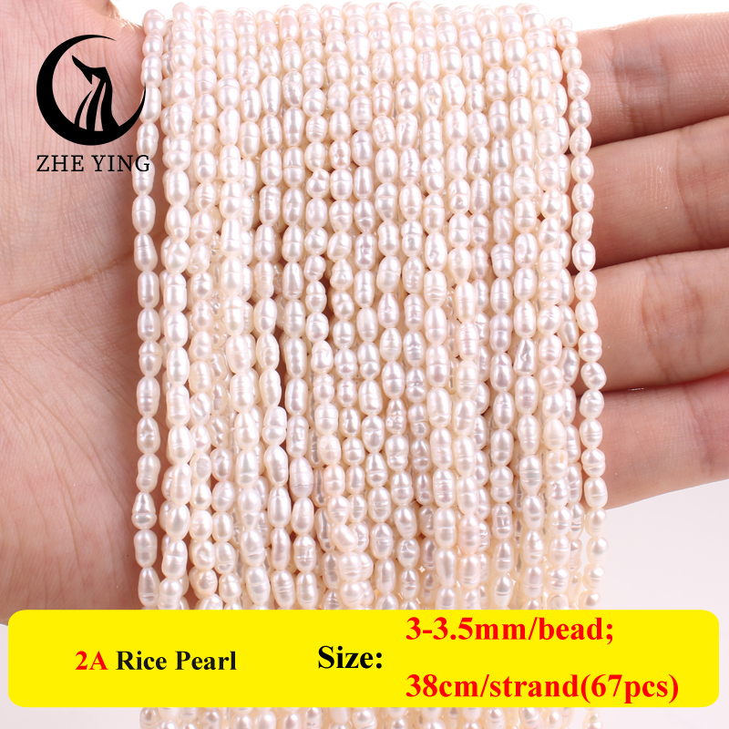 Neue 3A + Süßwasser Reis Perle Perlen 2-4mm Reis Form Lose Perle Perlen für Schmuck Machen armband Halskette DIY Zubehör: Grau