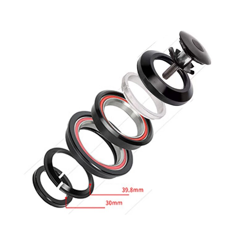 Mountain Bike Road Bike Headset 44mm 56mm Internal Headset CNC 1 1/8"-1 1/2" 1.5 Tapered 28.6 Straight Tube fork 44/56 Headset