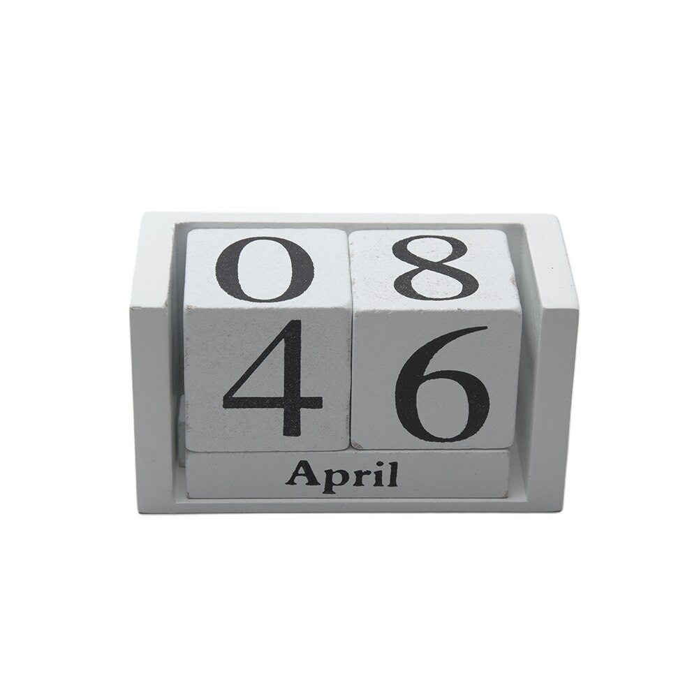 Stue hjemmekontor innredning treblokk gjør-det-selv gjenbrukbar desktop tre kalender skrivebord dekorasjon planlegger måned dato visning