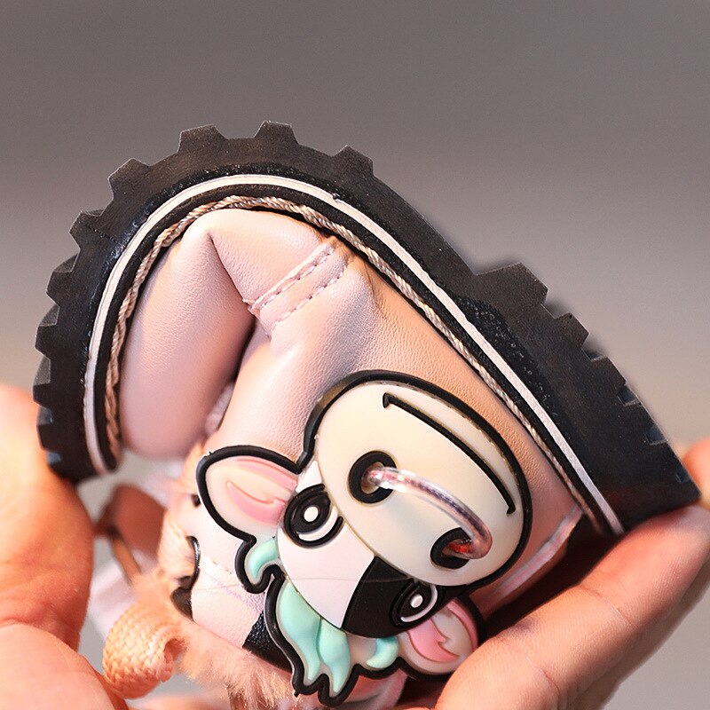 freundlicher Schuhe Winter Jungen Schnee Stiefel freundlicher Plüsch Warme Knöchel Martin Stiefel Puffer Schock Baby Mädchen Karikatur Kuh Sport schuhe