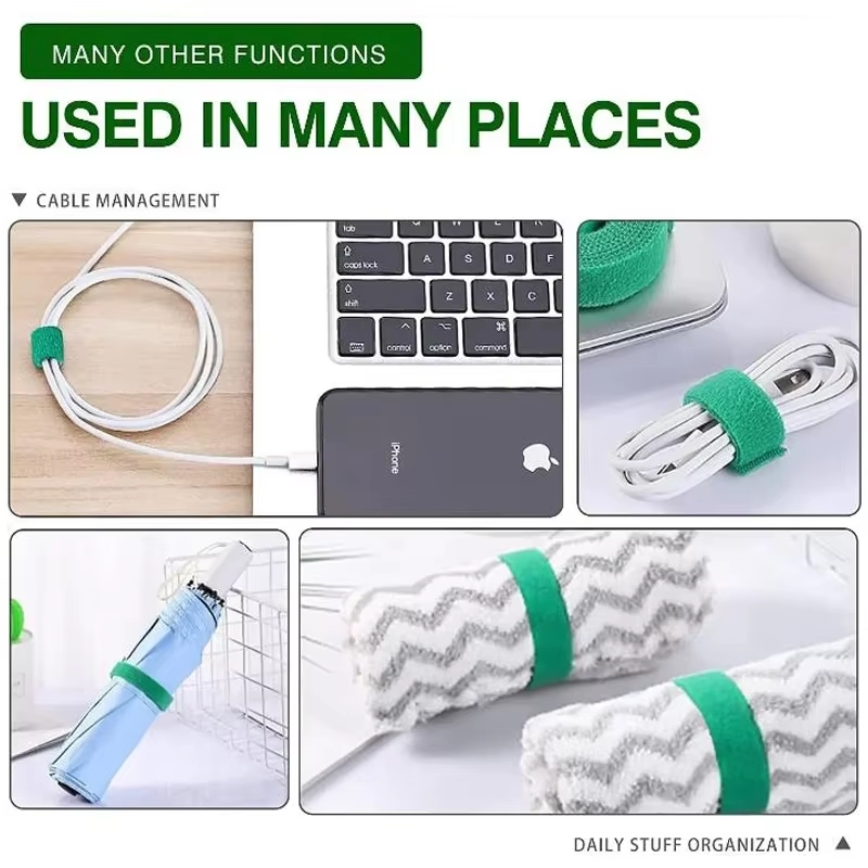 Tutores para plantas, planta autoadhesiva, atado de cables de nailon, soporte para plantas trepadoras, cinta de sujeción verde, cuidado reutilizable, suministros de jardín