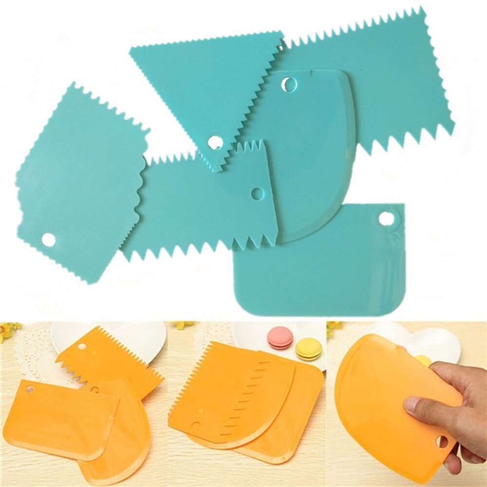 6 stks/set Cake Schraper Rand Decorating Koken Cutters Set Kam & Icing Soepeler voor Brood Deeg Fondant Tool