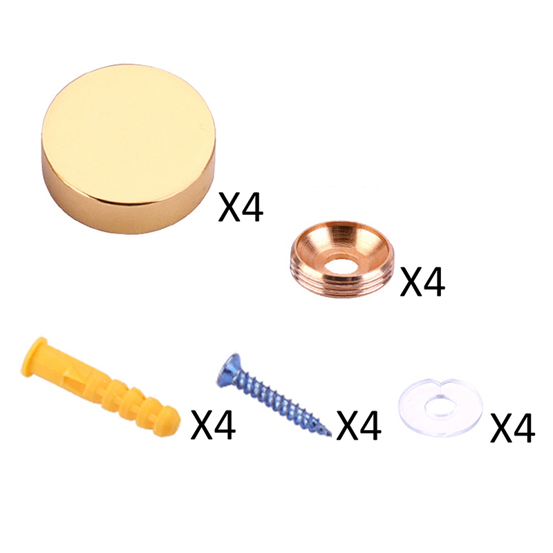 Mirror Fasteners Screws Decorative Cap Nail Advertising Glass Screw Stainless Steel Cover Brass Washer крепежи для стекла: 25mm