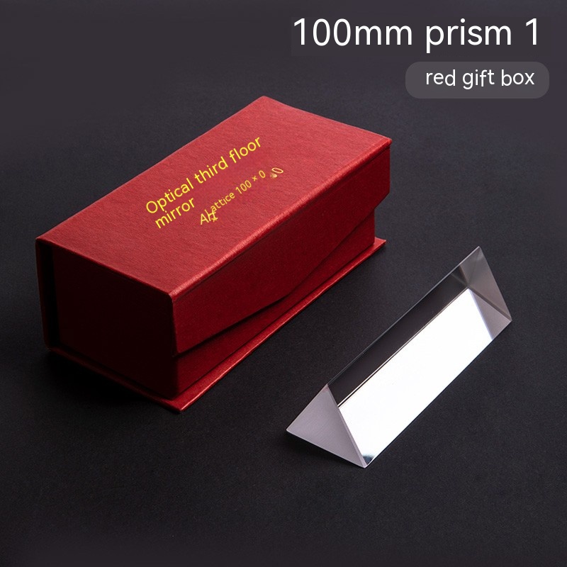 Prisma Triangular de 50/80/100/150mm, Prisma de arcoíris, cristal, herramienta de enseñanza fotográfica de física para niños, suministros para estudiantes: Verde