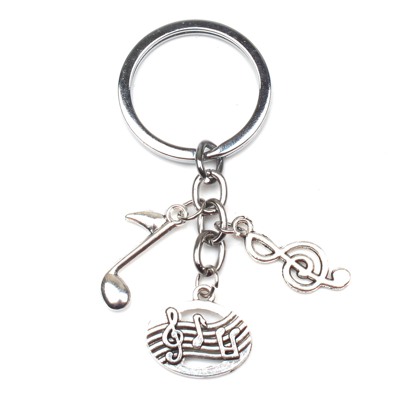 Music Teacher Keychain Music Key Ring Pianist Music Microphone Notes Handmade Guitar Jewelry Do Your Favorite Souvenirs: Yellow