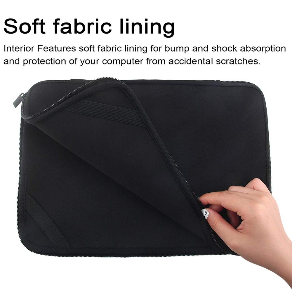 Sacoche à manches pour ordinateur portable 17 "noir solide, étanche avec 4 sangles pour ordinateur portable 17.3 et 17.4 pouces HP Dell Acer Lenovo Toshiba