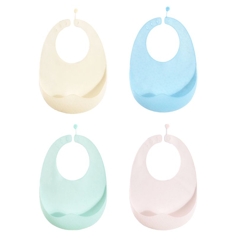 Bambino Appena Nato Sottile Bavaglini Impermeabile Del Silicone Del Commestibile Alimentazione Saliva Asciugamano Burp New Dropship