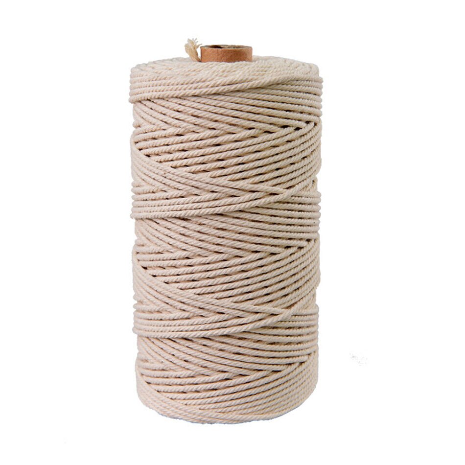 1mm 2mm 3mm 4mm 5mm DIY Macrame Cord Cotton Cord Rope String silk Ribbon Craft Sewing Beige Braided Twisted Wedding Party Decor