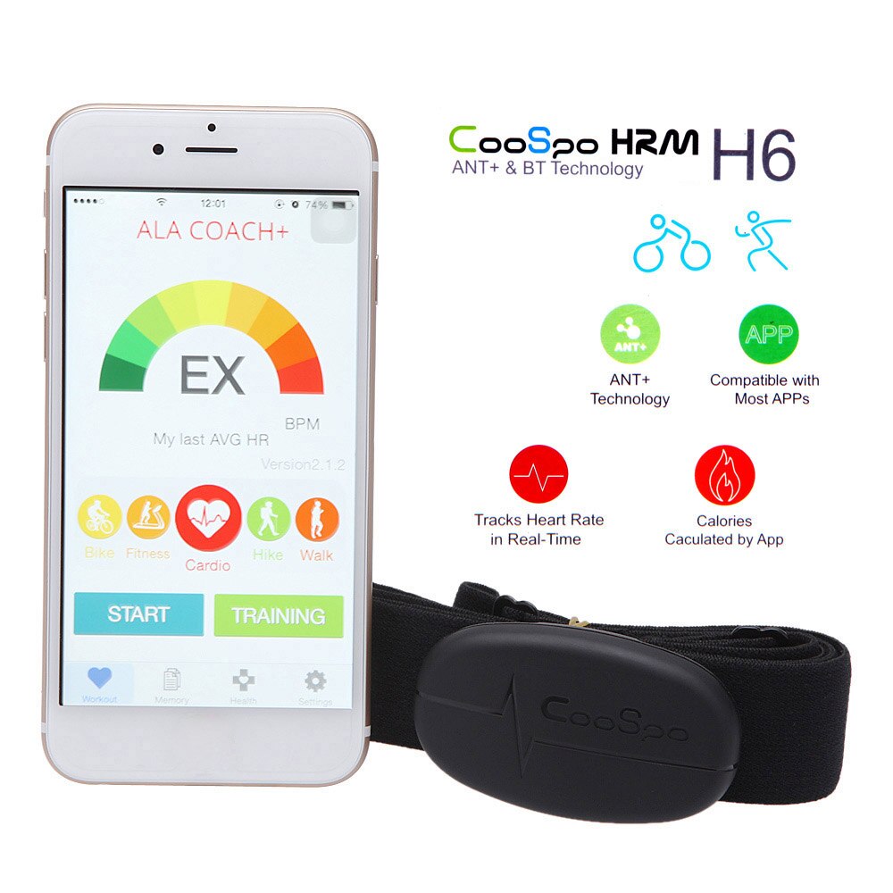 Sport pulsmåler smart sensor brystbælte til 4s 5 5s 5c 6 6 plus ipad wahoo fitness fitcare