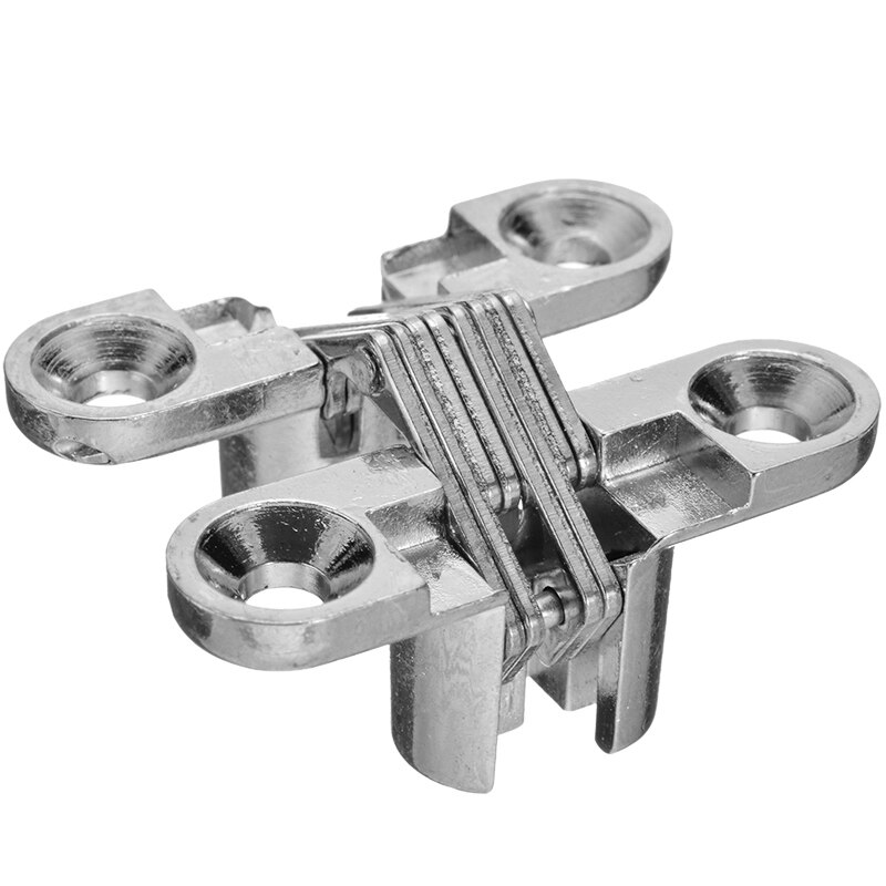 1 Pair Furniture Hinges Invisible Cross Concealed Door Cabinet Cupboard Wooden Boxes Hardware Tools Hinges