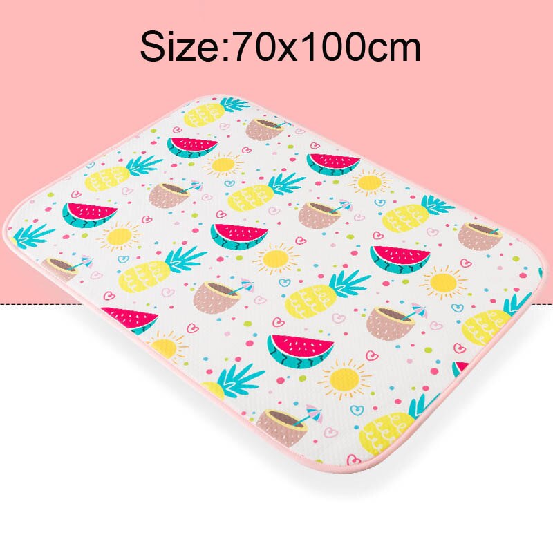Baby Diaper Changing Pads Stroller Mat Reusable Baby Pram Mattress Newborn Waterproof Sheet: A(70x100cm)