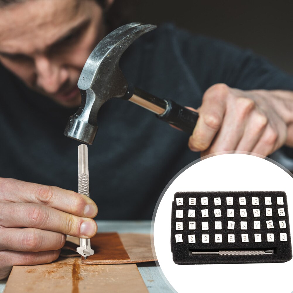 Stamping Solid Metal Printinting Tool 1 Set Seals Mold Handmade Leather Printing Punch Tools for DIY Leather Carving