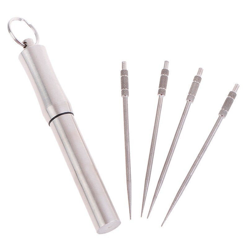 Useful Portable Stainless Steel Toothpick Holder Outdoor Rustproof Waterproof Household Travel Seal Box Holder Storage Toothpick