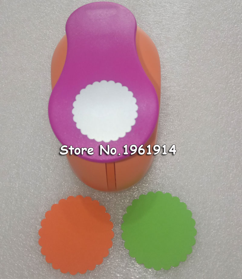 2 uds (2,5 cm) ronda onda de forma circular perforar conjunto punch craft Scrapbooking la escuela perforador de papel troqueladora para goma eva
