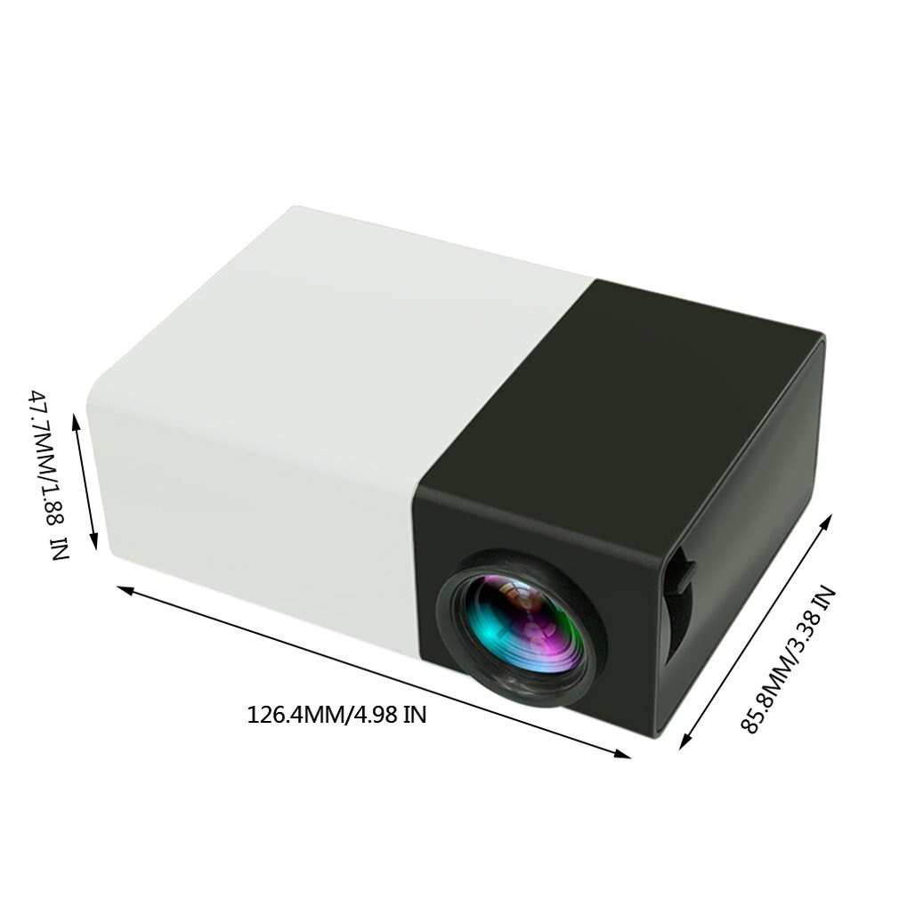 Yg300 bærbare miniprojektorer 600 lumen  yg300 320 x 240 pixel medieafspiller understøtter 1080p hd lcd led projektorer
