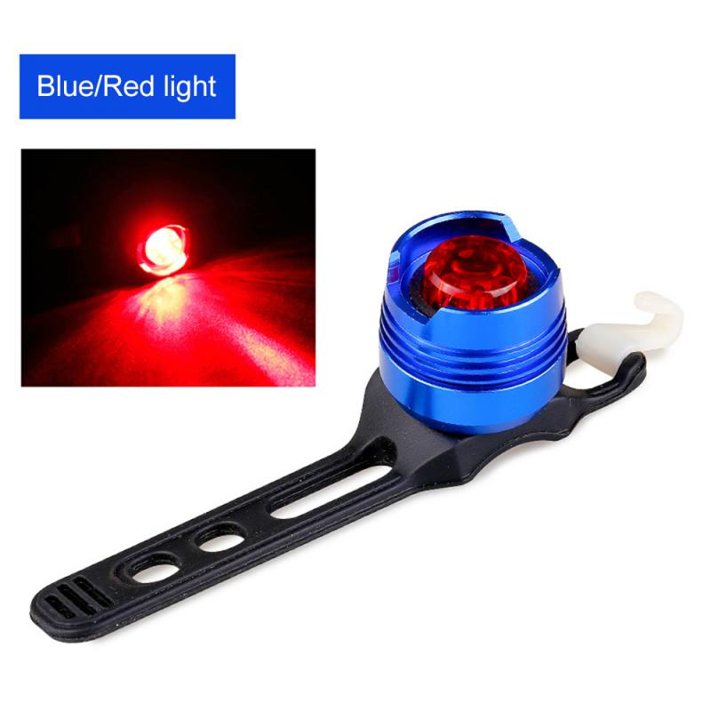 Waterproof Bicycle Tail Light LED Mountain Bike Rear Light Outdoor Cycling Gem Safety Warning Light Powered By 2032 Batteries: A04-Blue