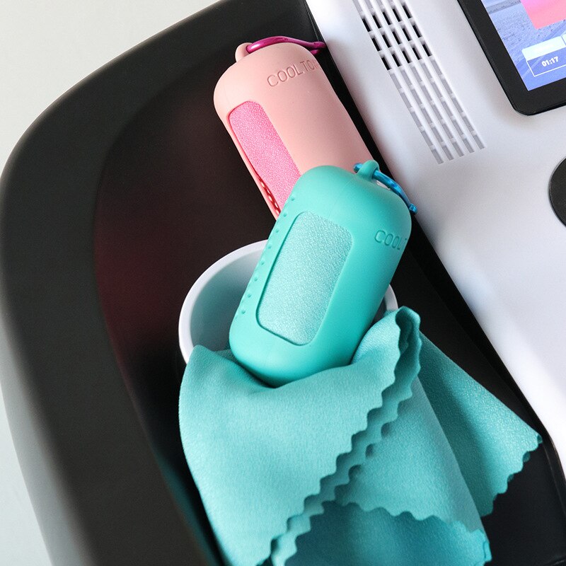 Serviette de sport à refroidissement instantané, serviette à séchage rapide pour les athlètes, en microfibre avec étui en Silicone pour la randonnée, le Camping et les voyages