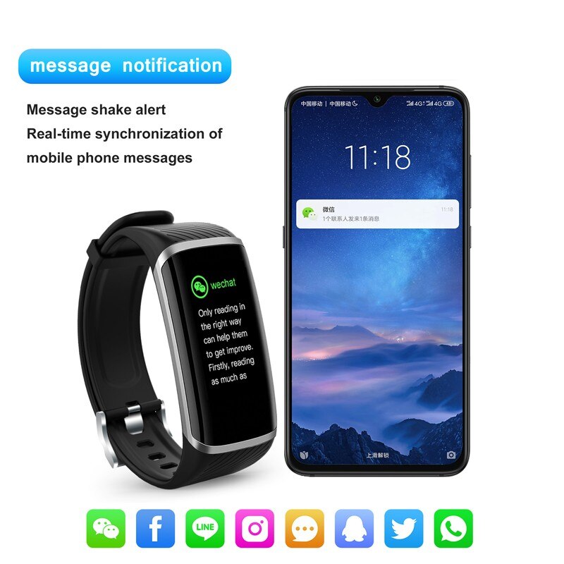 Fitness Armband Smart Polsbandje Reloj Fitness Tracker Smart Armband Bloeddruk Smart Band Hartslagmeter