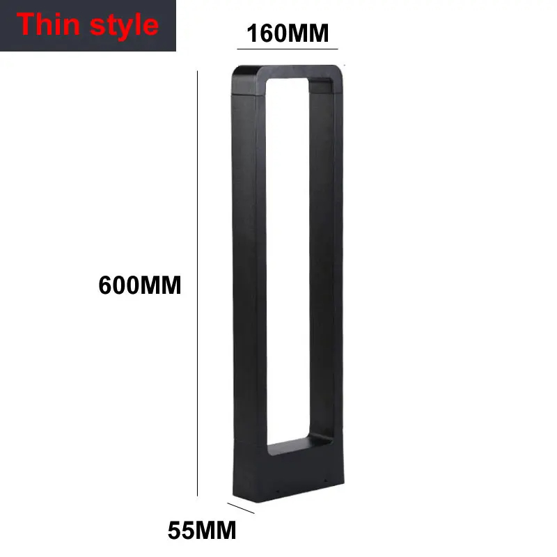 Waterdichte Led Tuin Gazon Lamp Moderne Aluminium Pilaar Buiten Binnenplaats Vlla Landschap Bolders Licht: Default Title