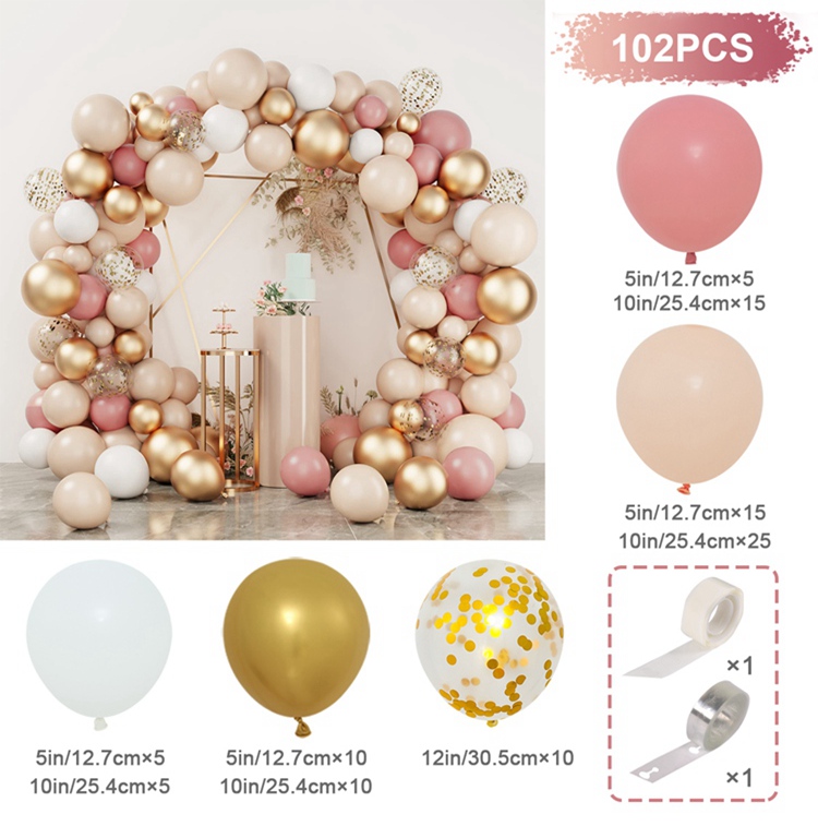 Zarte rosa Gold Ballon Girlande Bogen Bausatz Hochzeit Geburtstag Party Dekoration Erwachsene freundlicher Baby Dusche Dekor Ballon Hochzeit liefert: Laser-