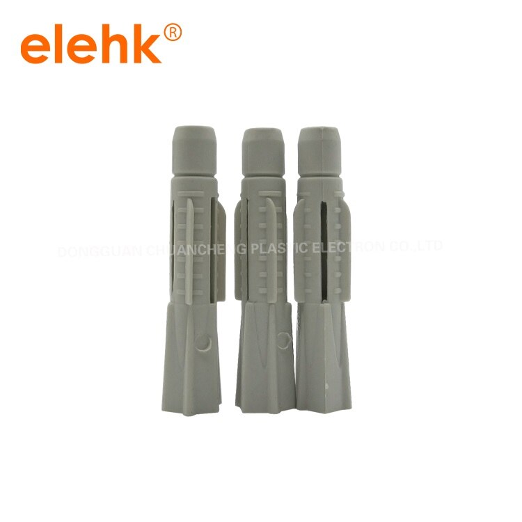 100PCS 8x50mm Wall Plug Plastic Anchor Nylon Expansion Nail Anchor