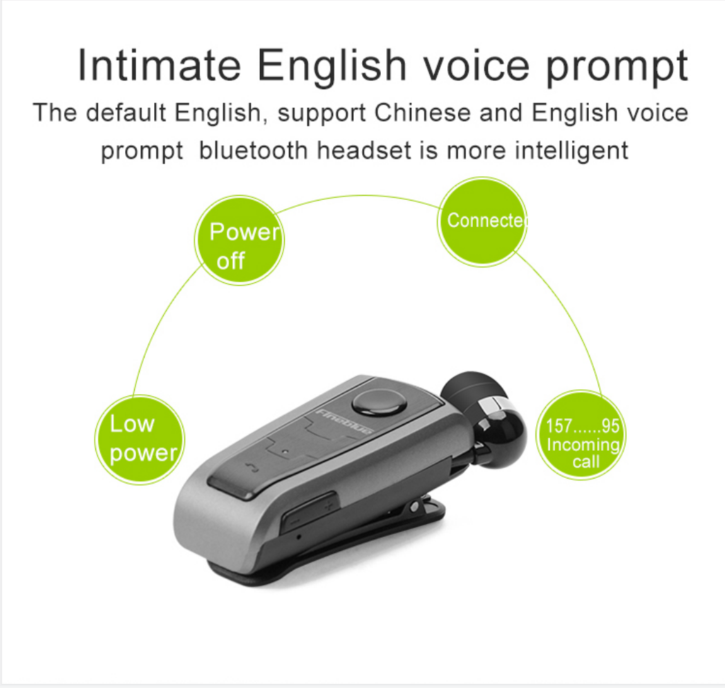 100% Original Fineblue F910 Wireless Bluetooth V4.0 Headset In-Ear Vibrating Alert Wear Clip Hands Free Earphone For Smartphones