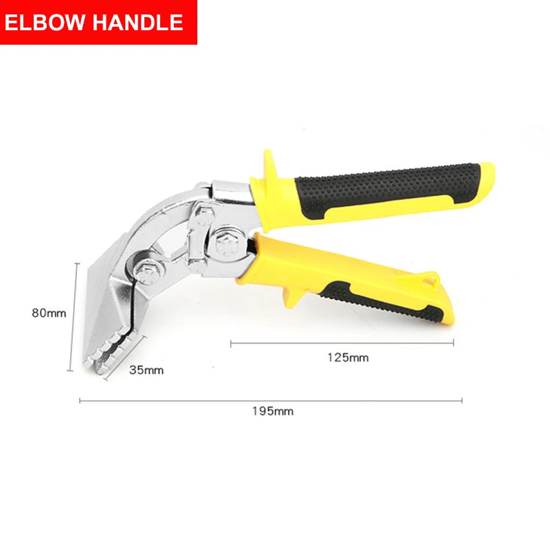 Sheet Metal Bending Pliers Crimping Tool Hand Seamer Wide Jaw Straight Elbow Multitool Edge Sealing Electrician Folding Pliers: dark blue