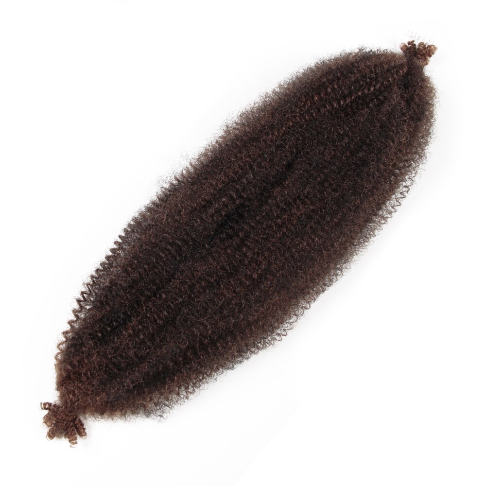 kinky marley fletter flette hår afro krøller hekle hår syntetiske bulk utvidelser marely flette til afrikanske kvinner: 1b/30hl / 24 tommer