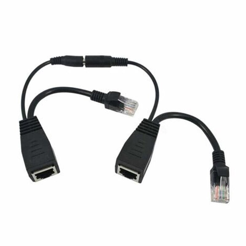 POE Adapter cable RJ45 Injector Injector + Splitter Kit Tape Screened Passive Power Over Ethernet Synthesizer Separator Combiner
