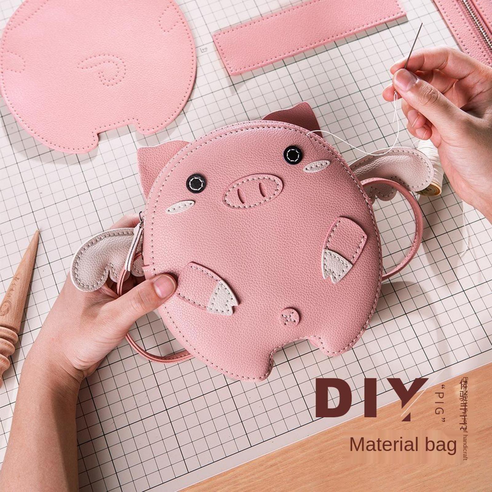 Lederen Handtas Schoudertas Maken Complete Kit Roze Leathercraft Blanks Set Voor Crossbody Tas Maken Omvat Volledige Set Gereedschap