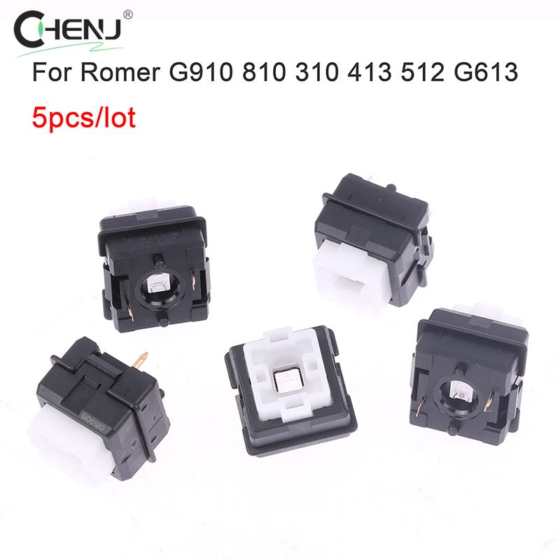 5 Stks/set Romer-G Schakelaar Voor G910 G810 G310 G413 G512 G613 Mechanische Toetsenbordaswisselas Zwarte Schakelaar: Default Title