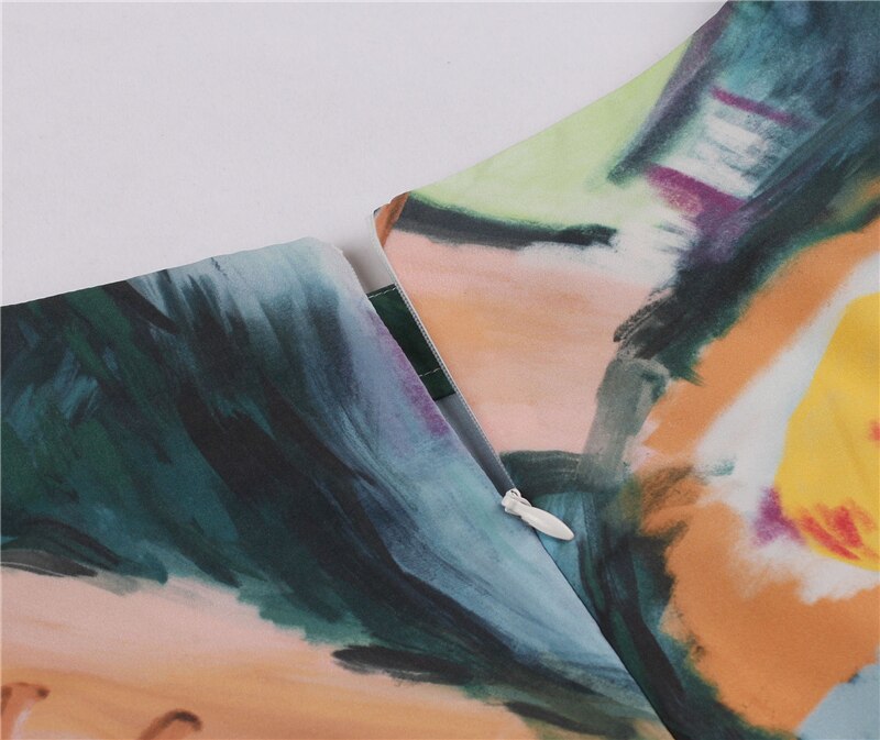 Summer Sleeveless Women Clothing Retro 50s 60s Cartoons Print Midi Dress Female Rockabilly Party Dresses Vintage Tunic Vestidos