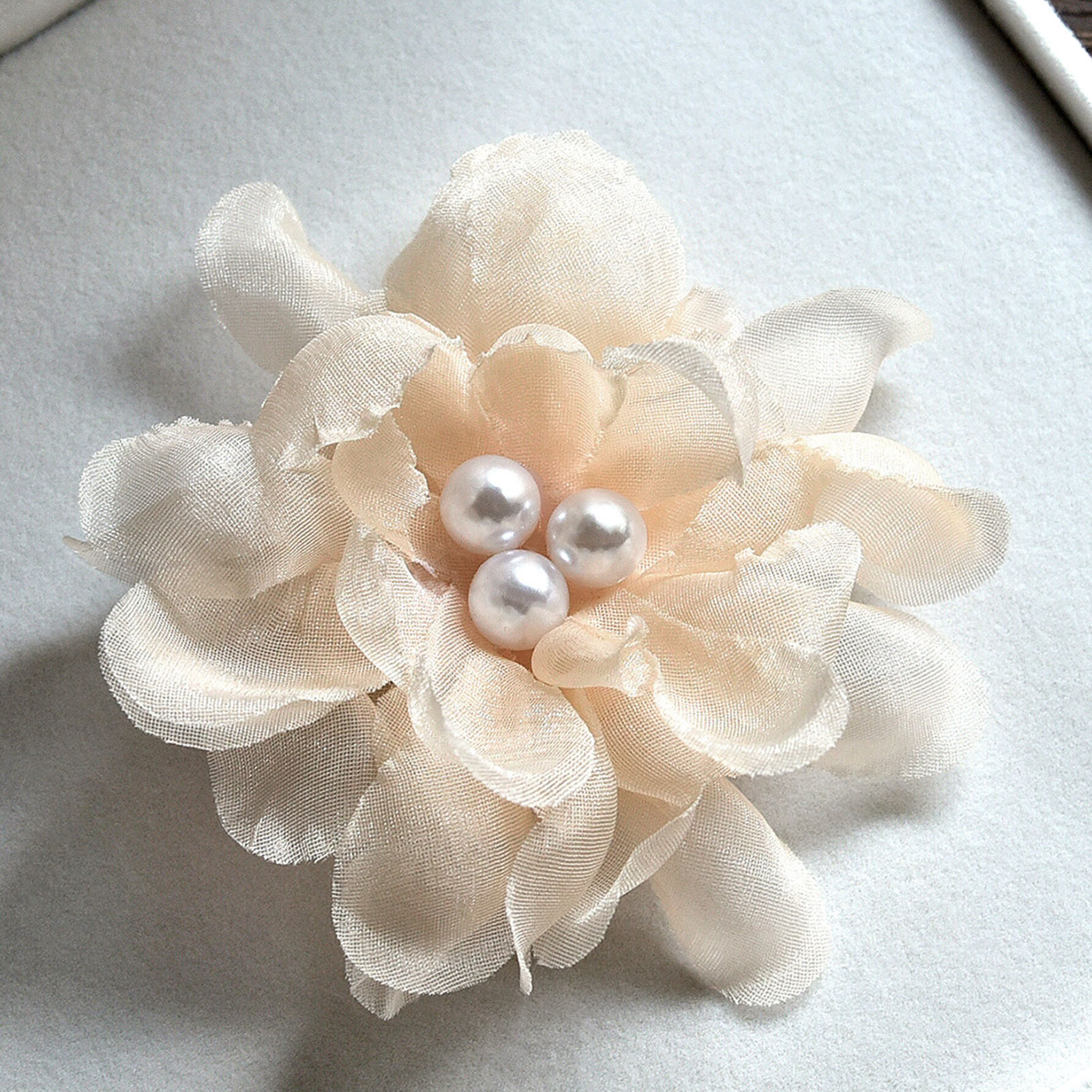 Mode Bloem Veer Bruiloft Haar Tovenaar Kraal Corsage Haarspeldjes Bruids Haarband Broche Pin Bloemen Gasten Noiva Haarspeldjes: Oranje