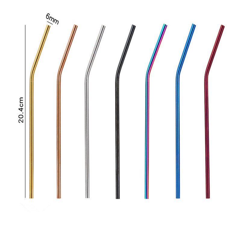 Metalen Rietjes | Herbruikbaar | RVS | Inclusief Etui Reinigingsborstels 8 Stuks Regenboog Metalen Rietjes | Herbruikbaar | RVS | Inclusief Etui Reinigingsborstels 8 Stuks Regenboog